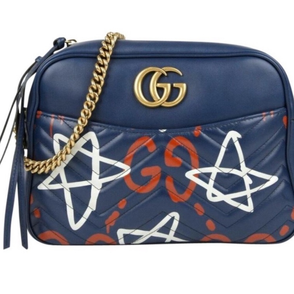 ❤️Gucci GG Ghost Medium Leather Crossbody Chain Bag